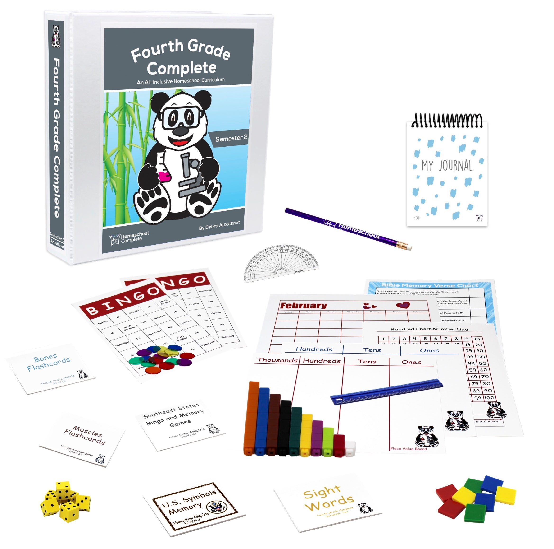 Fourth Grade Complete Semester Two Bundle (Faith-Based)